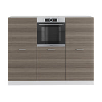Vicco Cucine componibili piccole Grigio prezioso/bianco 180 cm senza piano di lavoro