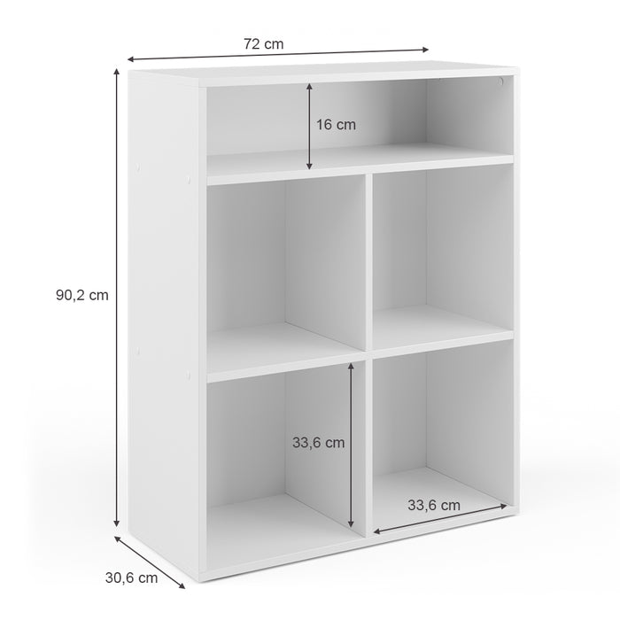 Vicco Libreria bambini Bianco 72 x 90.2 cm 4 scomparti