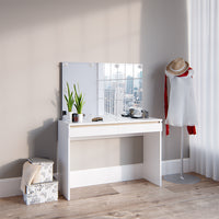 Vicco Tavolo da toeletta Bianco 120 cm con illuminazione a LED