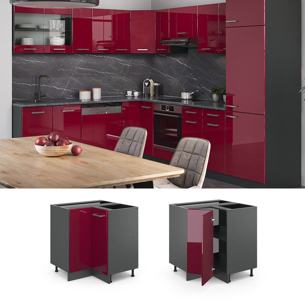 Vicco Mobile ad angolo cucina Rosso lucido 75.6 cm PL Marmo
