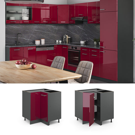 Vicco Mobile ad angolo cucina Rosso lucido 75.6 cm PL Marmo