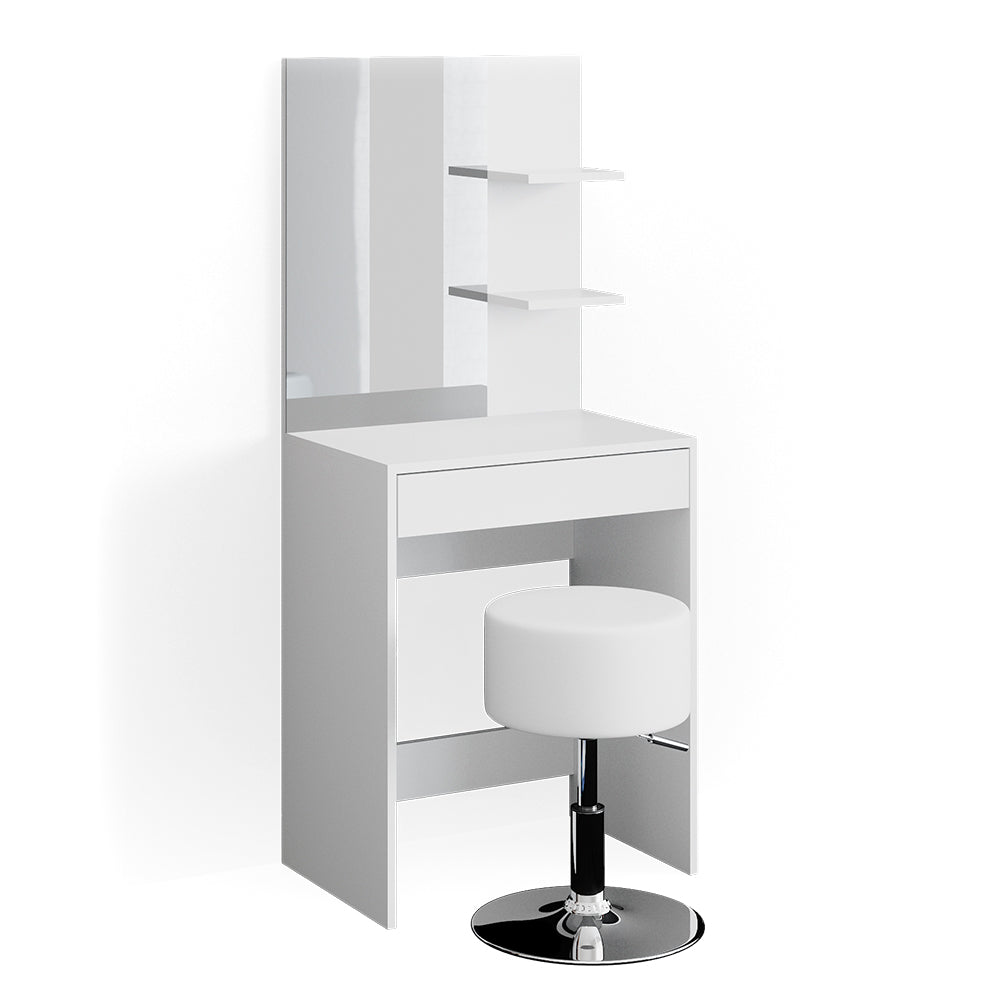 Vicco Tavolo da toeletta Bianco 60 cm con sgabello
