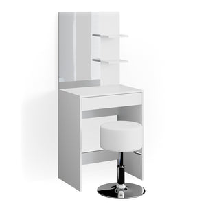 Vicco Tavolo da toeletta Bianco 60 cm con sgabello