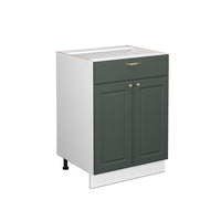 Vicco Mobiletto base per cucina Verde-oro Country House 60 cm con cassetto, senza piano di lavoro