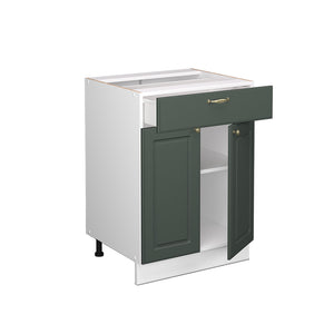 Vicco Mobiletto base per cucina Verde-oro Country House 60 cm con cassetto, senza piano di lavoro