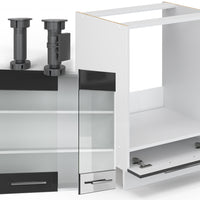 Vicco Cucina angolare completa Antracite lucido/bianco 227 x 287 cm , PL Antracite