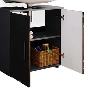 Vicco Set mobili bagno Antracite lucido 3 parti, con colonna