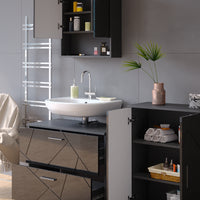 Vicco Set mobili bagno Antracite lucido 3 parti, con mobile base 80 cm