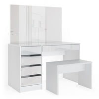 Vicco Tavolo da toeletta Bianco 55 cm con panca