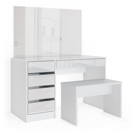 Vicco Tavolo da toeletta Bianco 55 cm con panca