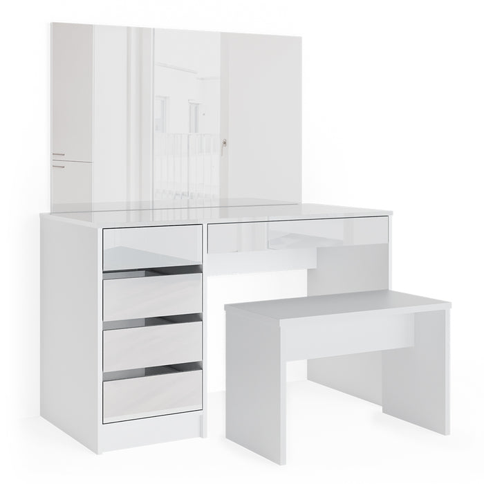 Vicco Tavolo da toeletta Bianco 55 cm con panca