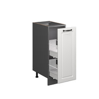 Vicco Armadio cucina dispensa alto Bianco casa di campagna 30 cm , PL Rovere