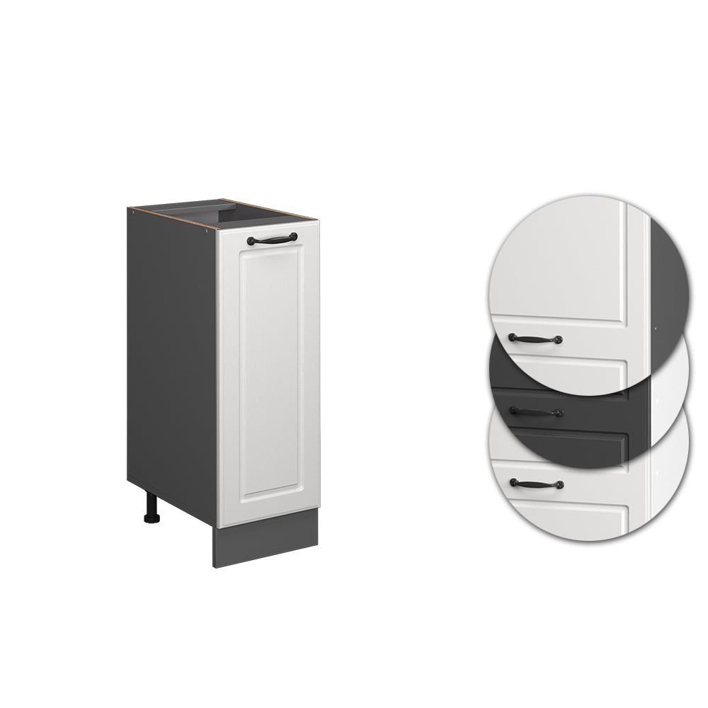 Vicco Armadio cucina dispensa alto Bianco casa di campagna 30 cm senza piano di lavoro