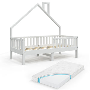 Vitalispa Letto montessori bambini Bianco 80x160 cm con materasso