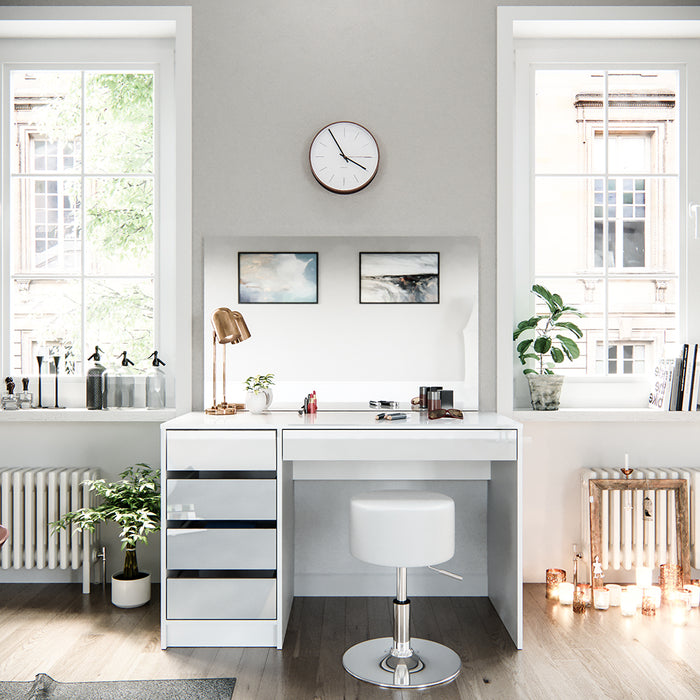 Vicco Tavolo da toeletta Bianco 55 cm con sgabello