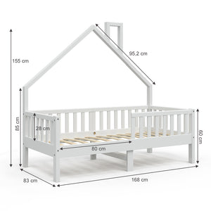 Vitalispa Letto montessori bambini Bianco 80x160 cm