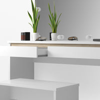 Vicco Tavolo da toeletta Bianco 120 cm con illuminazione a LED e panca