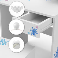 Vicco Tavolino da toilette per bambini Bianco 54.8 cm con illuminazione a LED