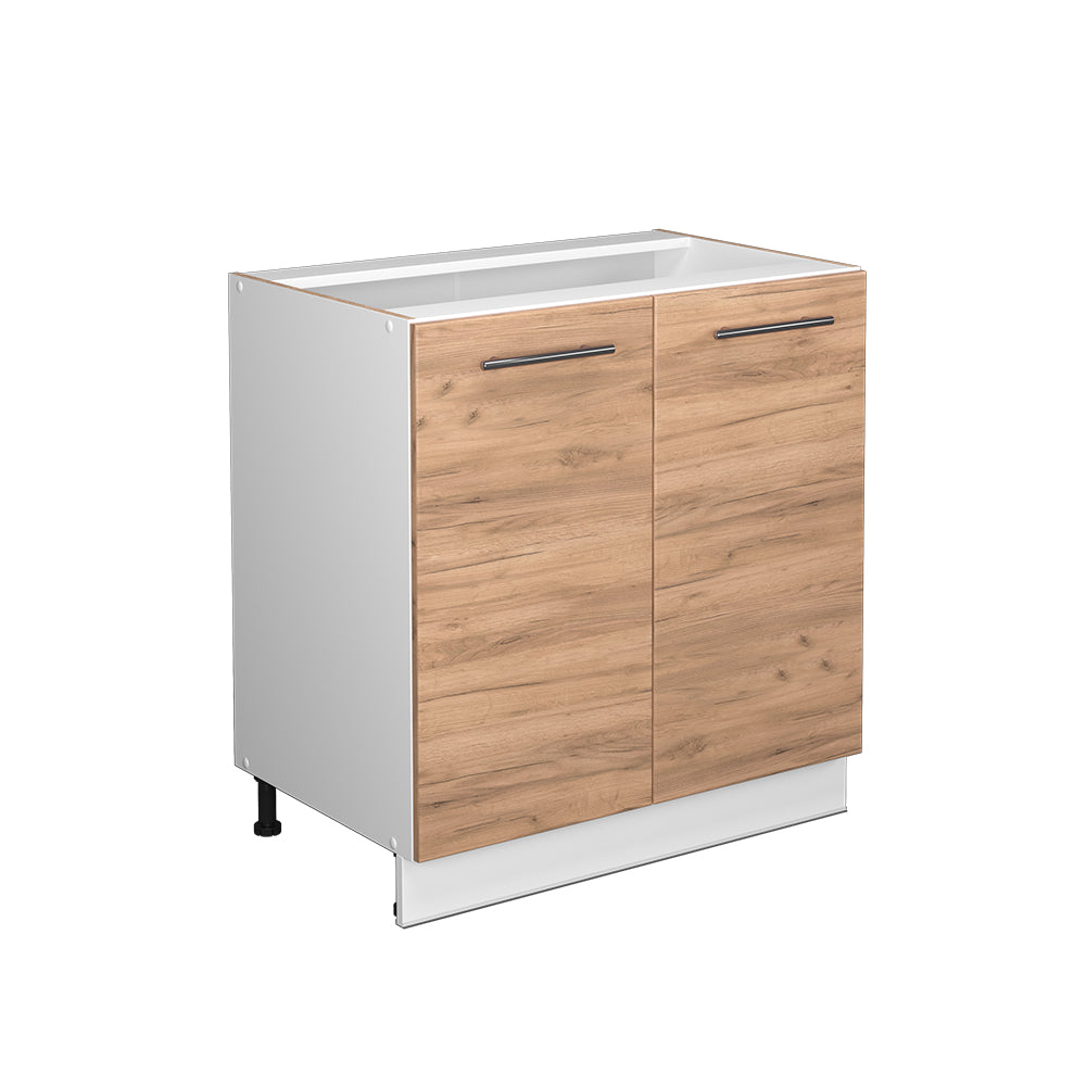 Vicco Mobile lavello cucina Quercia dorata 80 cm con ripiano, senza piano di lavoro