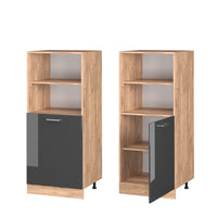 Vicco Mobile per forno da incasso Antracite lucido 60 cm