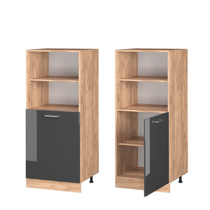 Vicco Mobile per forno da incasso Antracite lucido 60 cm