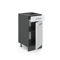 Vicco Mobiletto base per cucina Bianco lucido 40 cm , PL Rovere