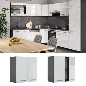 Vicco Pensile da cucina Bianco lucido 60 cm