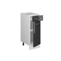 Vicco Mobiletto base per cucina Antracite lucido 30 cm senza piano di lavoro