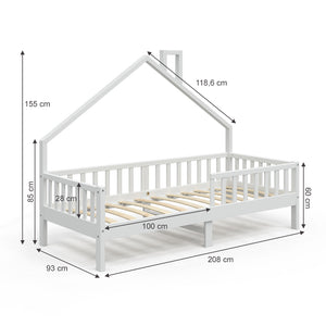 Vitalispa Letto montessori bambini Bianco 90x200 cm