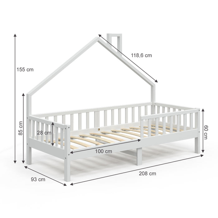 Vitalispa Letto montessori bambini Bianco 90x200 cm