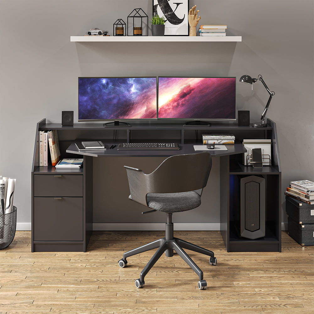 Vicco Scrivania computer Nero 179.8 x 65.5 cm