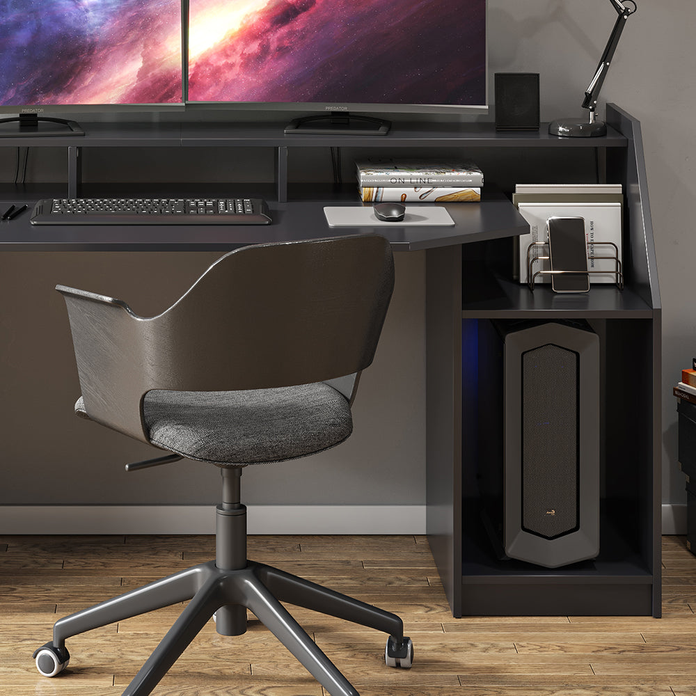 Vicco Scrivania computer Nero 179.8 x 65.5 cm