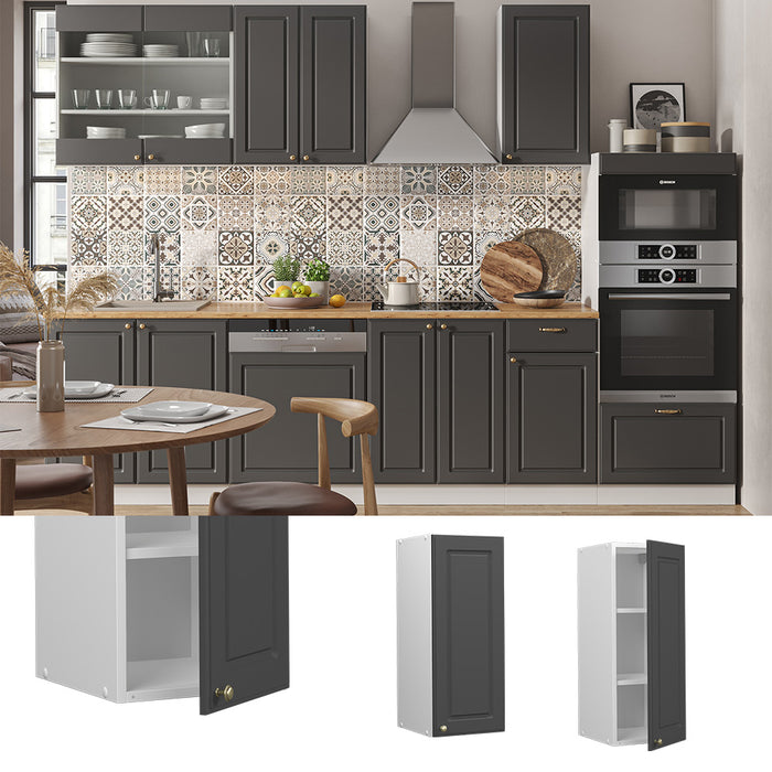 Vicco Pensile da cucina Antracite-oro 30 cm