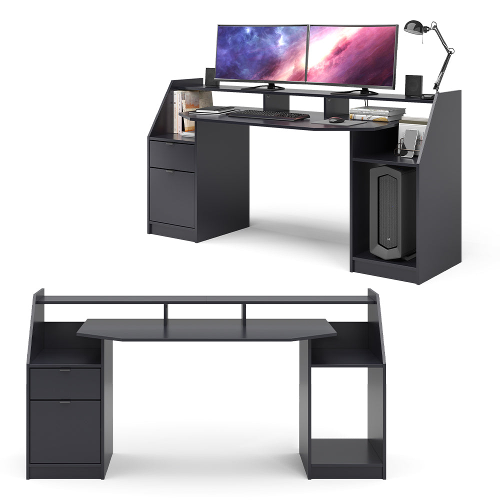 Vicco Scrivania computer Nero 179.8 x 65.5 cm