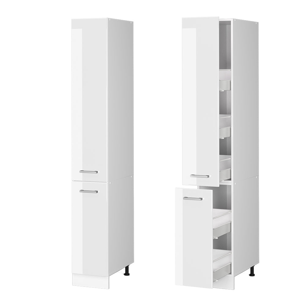 Vicco Dispensa universale Bianco lucido 30 cm con porte