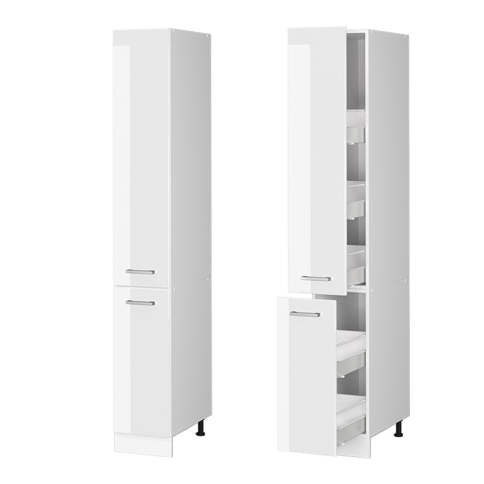 Vicco Dispensa universale Bianco lucido 30 cm con porte