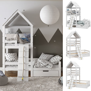 Vitalispa Letto montessori bambini Bianco 90x200 cm con cassetto