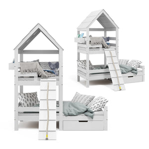 Vitalispa Letto montessori bambini Bianco 90x200 cm con cassetto