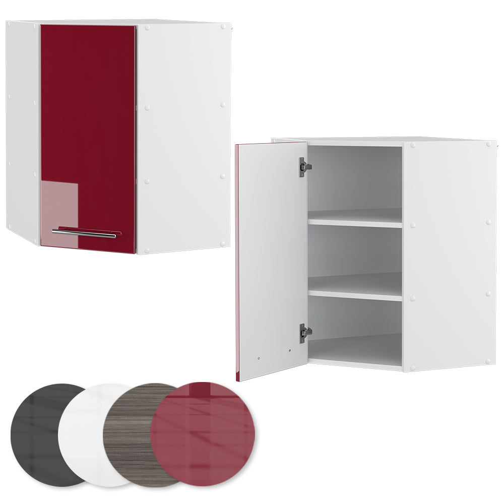 Vicco Mobile angolare da cucina Rosso bordeaux lucido 57 cm