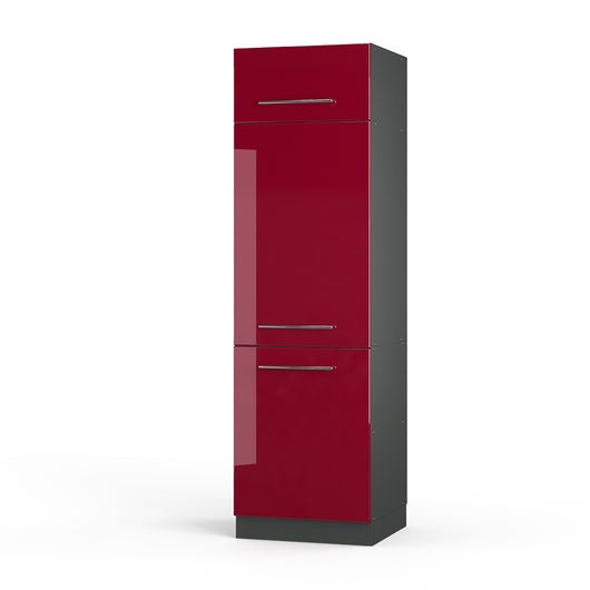 Vicco Armadio frigorifero Rosso bordeaux lucido 60 cm