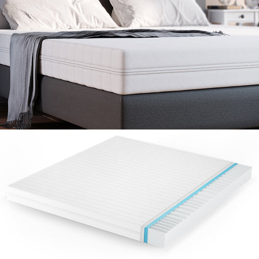 Vitalispa Materasso in schiuma fredda Bianco 160 x 200 cm H2 grado di durezza, 7 zone