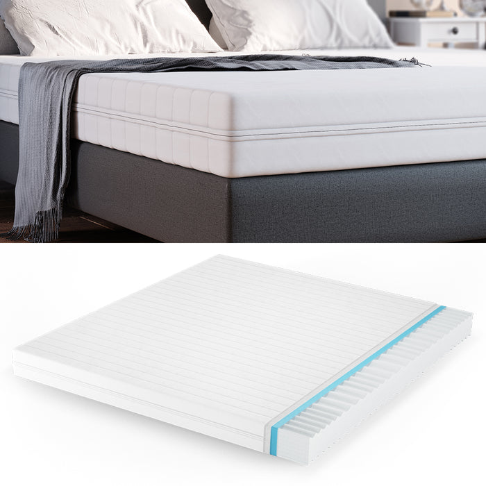 Vitalispa Materasso in schiuma fredda Bianco 180 x 200 cm H2 grado di durezza, 7 zone