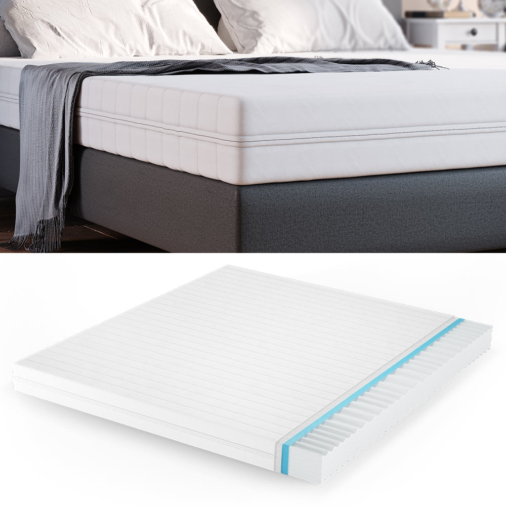 Vitalispa Materasso in schiuma fredda Bianco 180 x 200 cm H3 grado di durezza, 7 zone