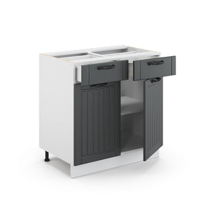 Vicco Mobiletto base per cucina Antracite casa di campagna 80 cm , PL Marmo