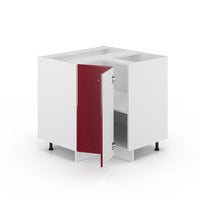 Vicco Mobile ad angolo cucina Rosso bordeaux lucido 80.5 cm , PL Marmo