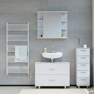 Vicco Set mobili bagno Bianco 3 parti, con mobile midi