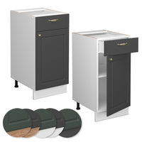 Vicco Mobiletto base per cucina Antracite-oro 40 cm senza piano di lavoro