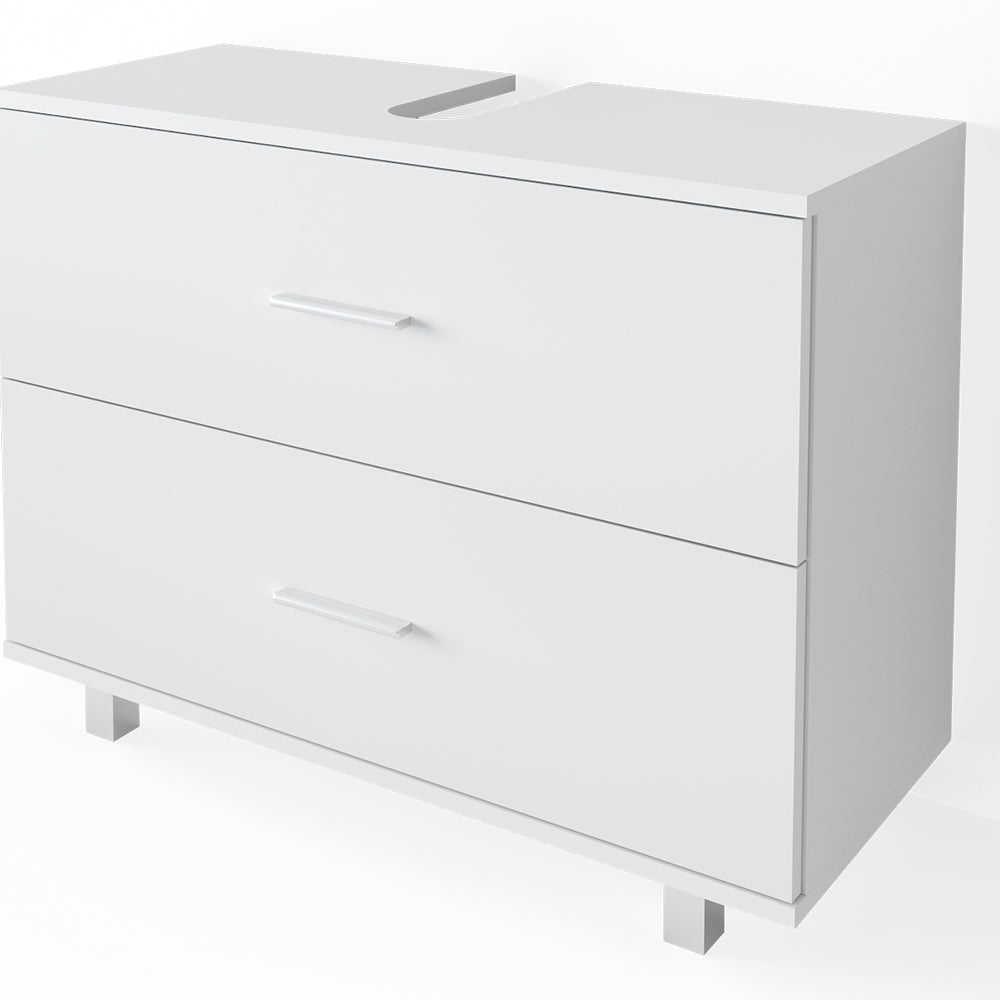 Vicco Set mobili bagno Bianco 3 parti, con mobile midi