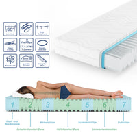 Vitalispa Materasso in schiuma fredda Bianco 100 x 200 cm 20 cm di altezza