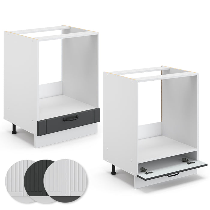 Vicco Mobile per forno da incasso Antracite casa di campagna 60 cm , PL Antracite
